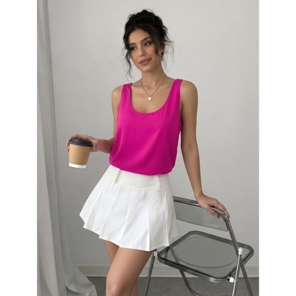 Lilly Pulitzer Womens Pink 100% Silk‎ Scoop Neck Tank Top Blouse XS 24871